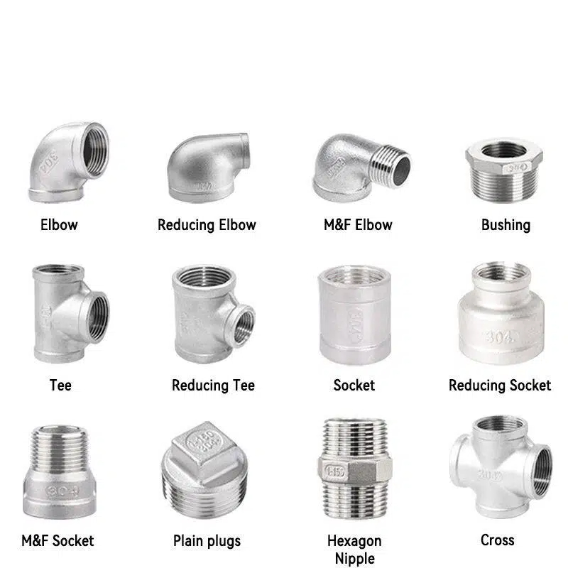 304 SS Pipe Fittings: Elbows, Tees, Couplings & Nipples