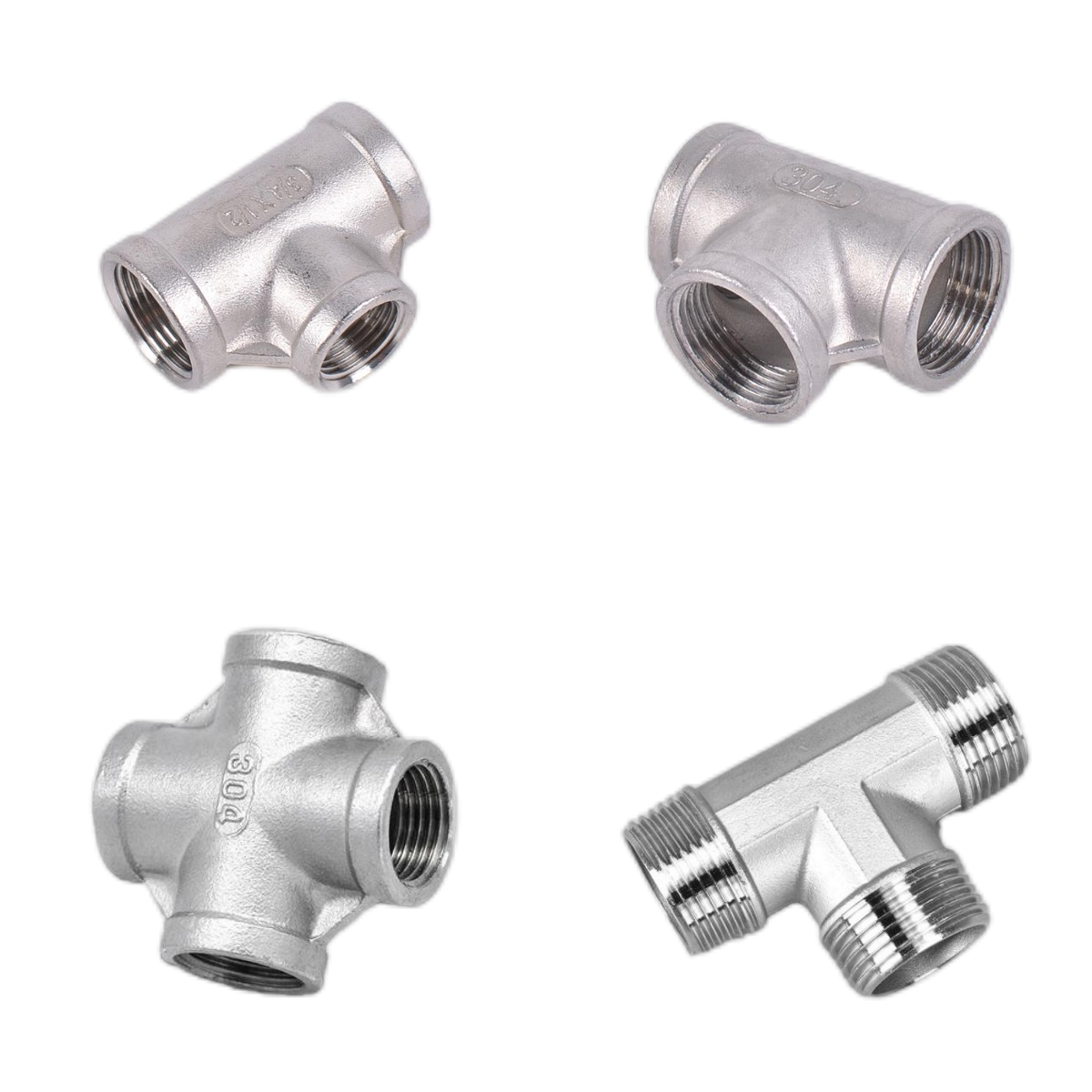 304 SS Pipe Fittings: Elbows, Tees, Couplings & Nipples